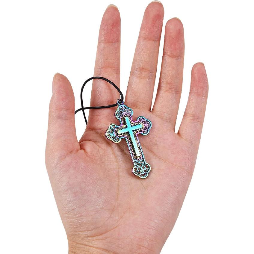 

8 Pieces Cross Charm Pendants for Jewelry Making 4 Styles Alloy Religious Pendants Cross Charms for Earring Necklace Making Crafts