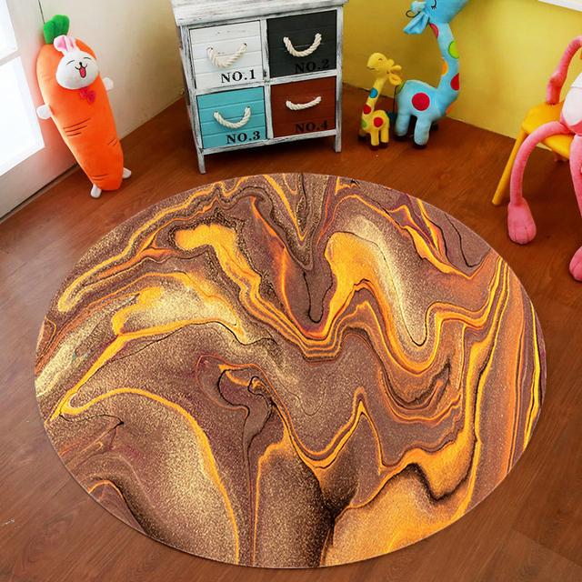 Mermer Geometrik Yuvarlak Halı Oturma Odası Ofis Koltuğu Mat Bilgisayar Masası Mat Yatak Odası Dekoratif Mat Yatak Odası Sehpa Mat