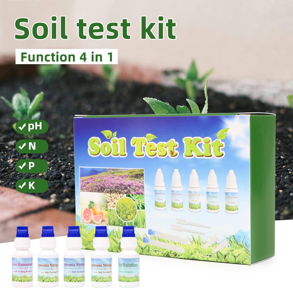 Soil Test Liquid Solution PH Ammonia Nitrogen Phosphorus Potassium Measuring Soil Test Kit for Agriculture Gardening