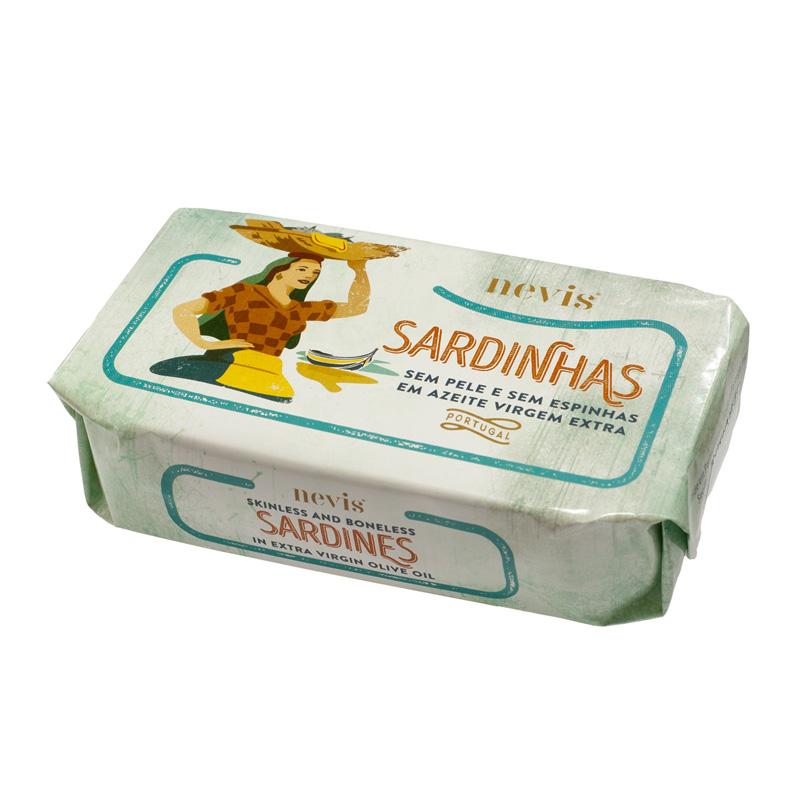 Nevis Skinless and bonless Sardines in Olive Oil 120g