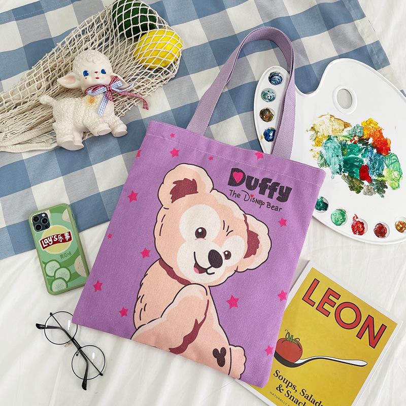 Single shoulder hand-held canvas bag Double-sided printing Class tutoring bag Leisure shopping bag