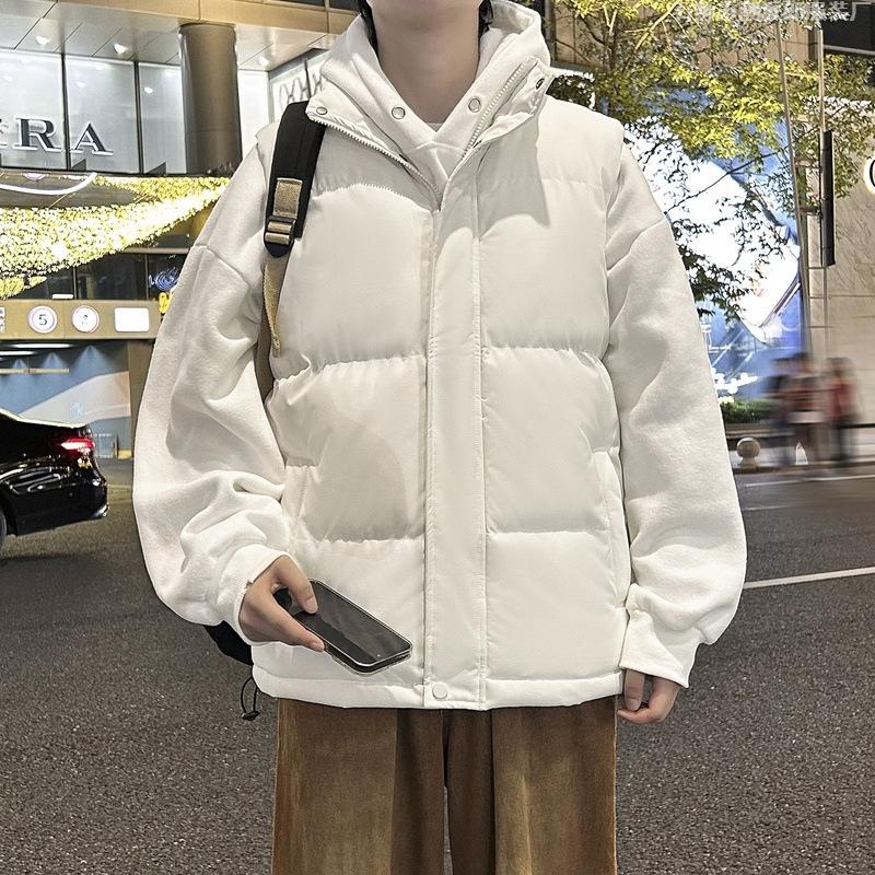 Group buying large size vest men's winter loose casual padded jacket trendy couple thickened warm vest jacket