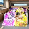 1 ks Flanelová deka s potiskem Dragon Ball Super, Vysoce kvalitní, Pro všechna roční období, Domácí dekorace, Teplo a pohodlí, Perfektní jako vánoční dárky