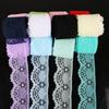 New Mesh Embroidery Lace Ribbon Tape Non-Stretch Unilateral Lace Tape Woven Cotton Flower Lace Trim Curtain Craft