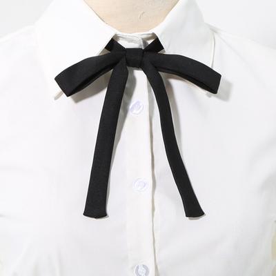 Cravatta da collo con elastico, Papillon regolabile, Design a striscia sottile, Tinta unita, Papillon, Cravatta a tenuta regolabile