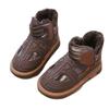 Boys snow boots winter 2025 new fur integrated children's cotton shoes piled thickened cotton boots waterproof winter shoes
