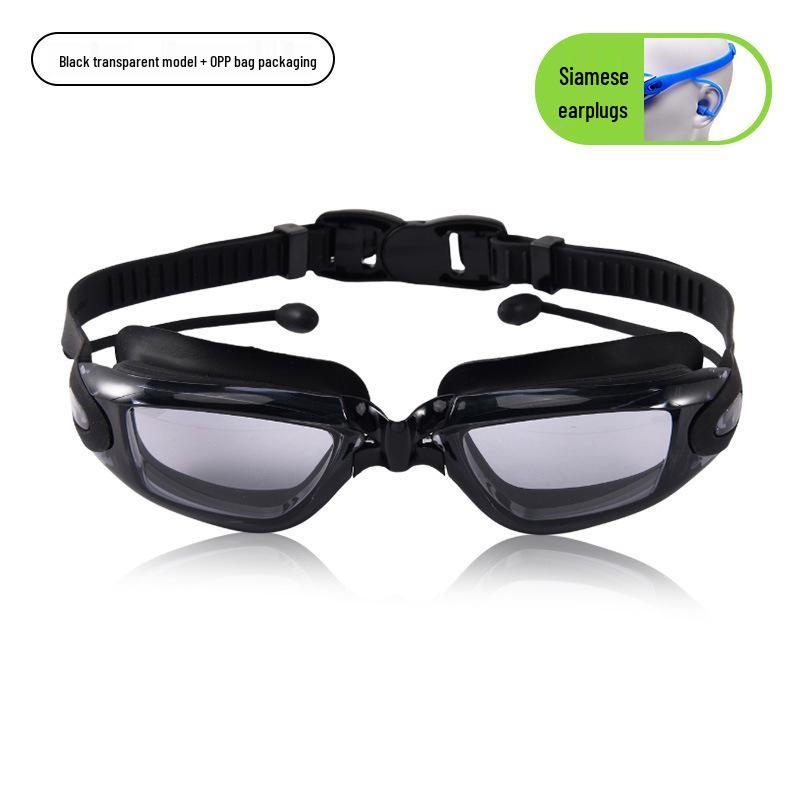 Anti-Beschlag-Schwimmbrille für Myopie – HD, wasserdicht, Silikon, galvanisiertes Finish