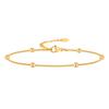 Adjustable Satellite Beaded Anklet Bracelets for Women ,Stainless Steel Summer Beach Foot Chain Stainless Steel Waterproof