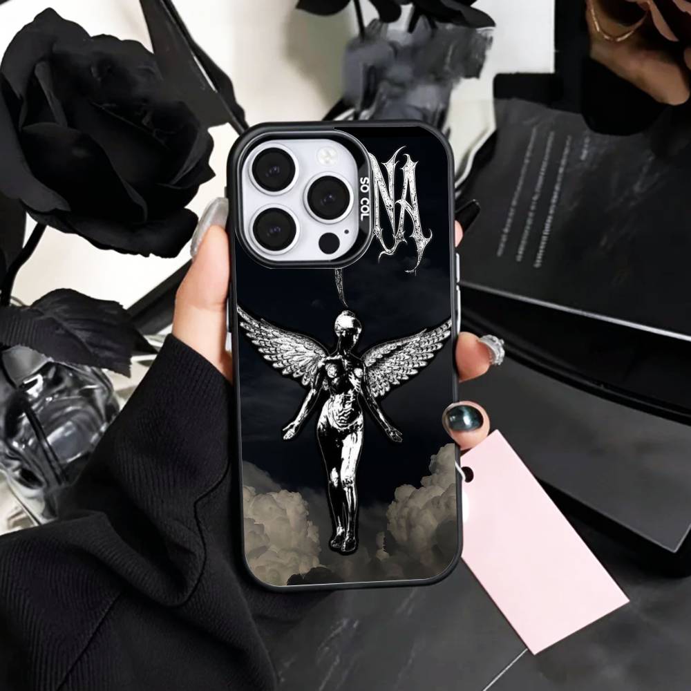 L-Lamentably N-Nirvana R-Rock Band Phone Case For iPhone17,16,15,14,13,12,11 Plus,Pro Max Colored Silver Plated Inside Cover