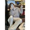 Autumn Winter Twist Zipper Cardigan Women Sweater Jacket Fashion Loose Casual Thickened Knitted Coats Lapel Solid Color Long Sleeve Elegant Clothing