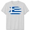 Gescheurde Griekse Vlag Unisex T-shirt Griekse Trots Verweerd Ontwerp Grafische Tee
