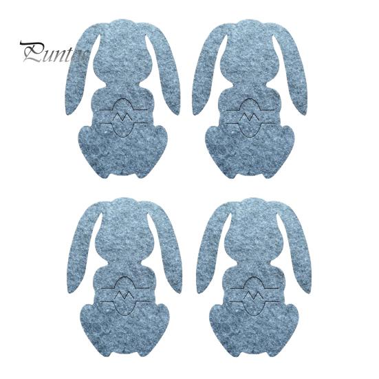 

4 шт., инновационные тканевые чехлы для вилок с тонкой текстурой, сумки с пасхальным кроликом, чехлы для вилок и ложек, сумки для декора стола, товары для дома серый