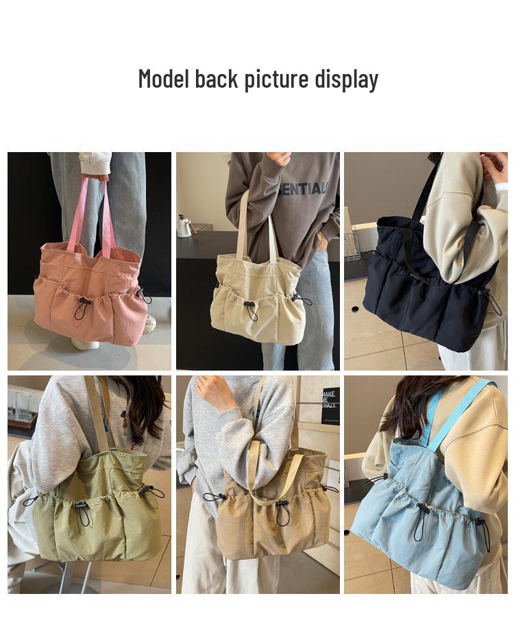 Ruiying Large Capacity Nylon Tote Bag for Women - 2025 Casual High-End Shoulder Bag