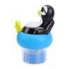 Floating Pool Chlorine Dispenser, Cute   Shaped Foldable Design with Solar Light and Digital Thermometer, Evenly Relses Chlorine Tablets