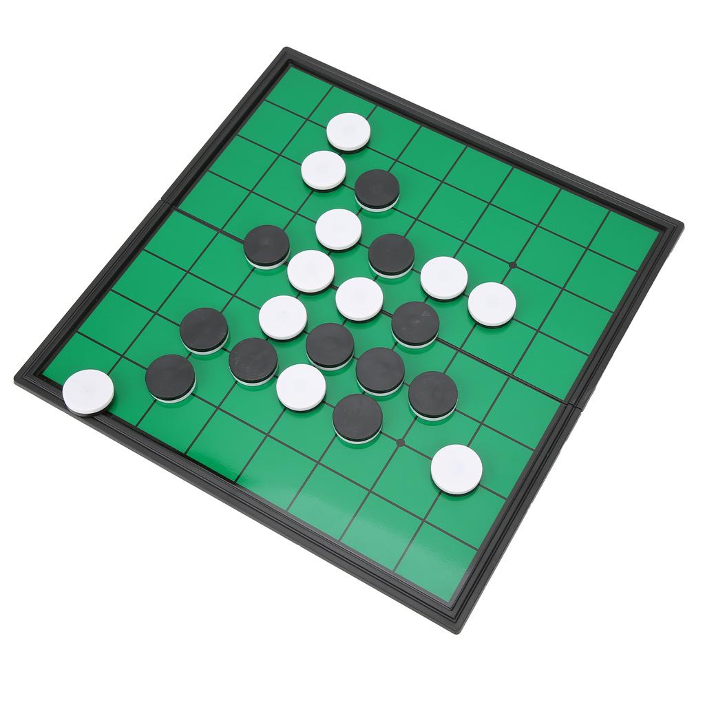 Magnetic Sterling Reversi Strategy Board with Folding Board and Pieces for Home and Travel