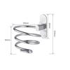 Space Aluminum Wall-Mounted Hair Dryer Holder - Punch-Free Bathroom Storage Rack