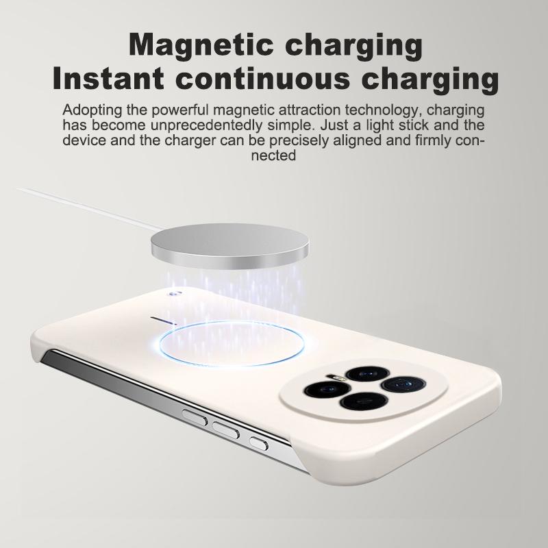 For Magsafe Frameless Case For Honor Magic 8Pro Frosted Ultra Thin Wireless Charging Hard Shockproof Cover for Honor Magic 8 Pro
