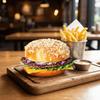 Realistic Beef Burger Model Soft PU Food Simulation Model Creative Fake Bread  Shop Window Display