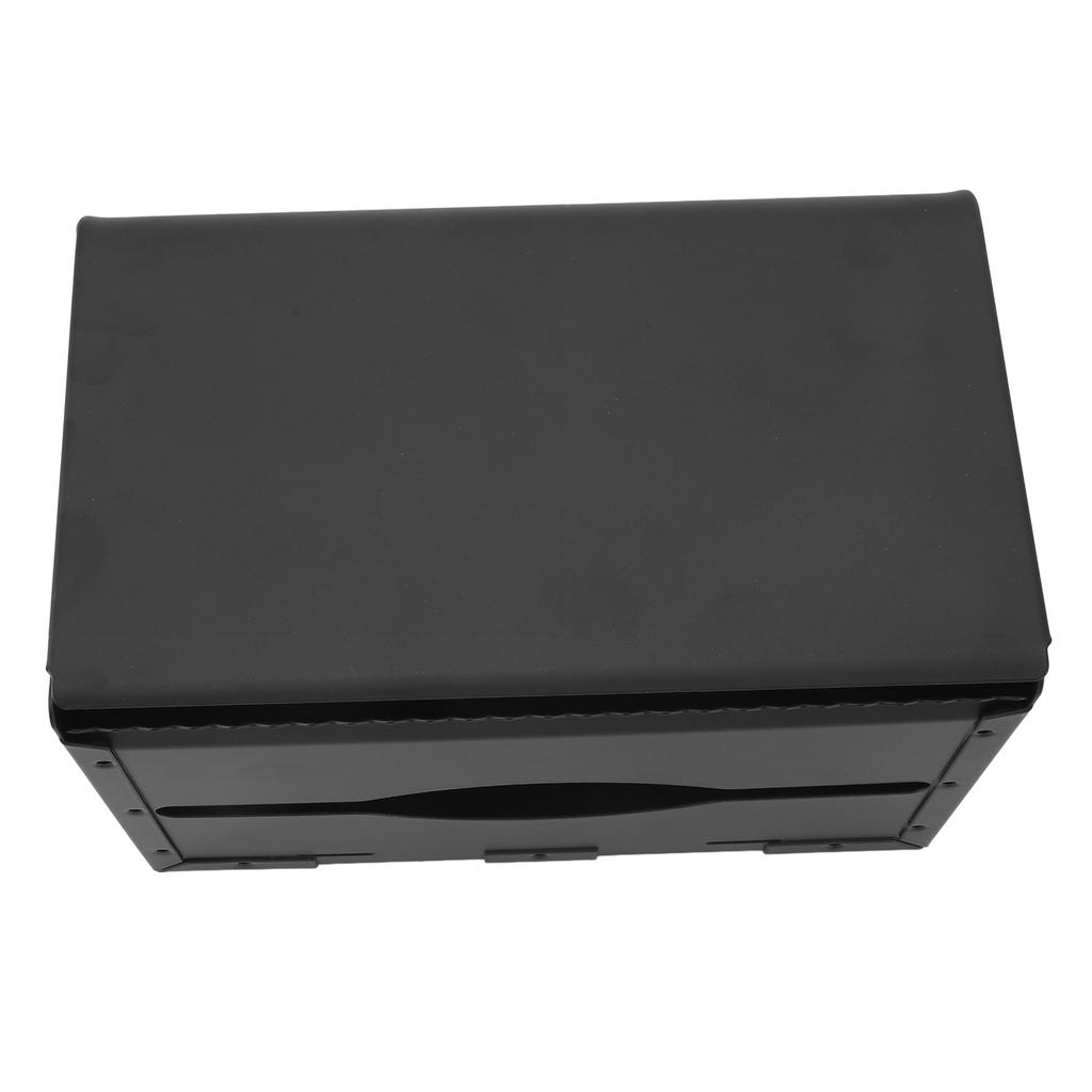 Toilet Paper Holder with Shelf Space Aluminum Waterproof Wall Mounted Tissue Roll Holder Box for Bathroom Kitchen Black