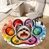 1pc Carpet Chair Mats Yorkshire Terrier Paw Print Perfect for Decorating Chairs, Polyester Carpet, for Living Room.YDT629