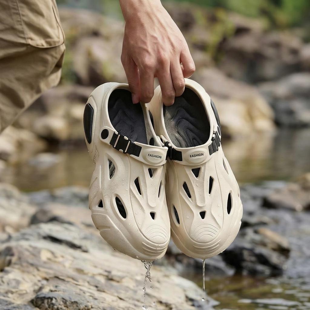 Men Sandals Eva Clogs Lightweight Breathable Non Slip Hollow Summer Indoor Outdoor Comfort Shoes