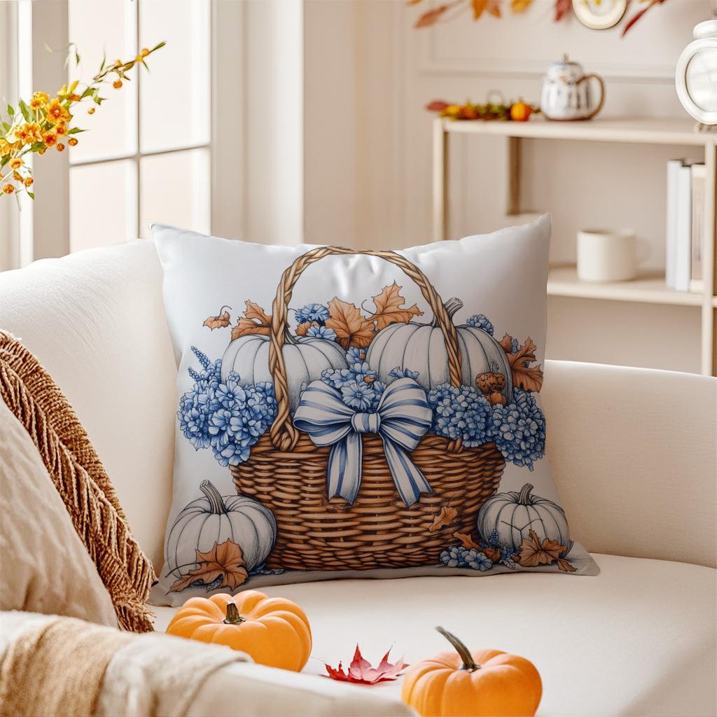 Autumn Thanksgiving Pumpkin Cushions Pillowcase Polyester Cushion Cover Throw Pillow Sofa Decoration Pillowcover Home Decor
