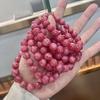 Collectible Jade Brazilian Rose Hui Bracelet Single Ring Beaded Rose Red Natural Crystal Bracelet Women'S Jewelry