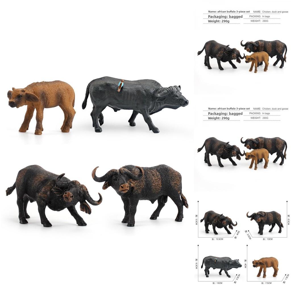 Pvc Solid African Water Buffalo Model With Realistic Design For Childrens Educational Toys
