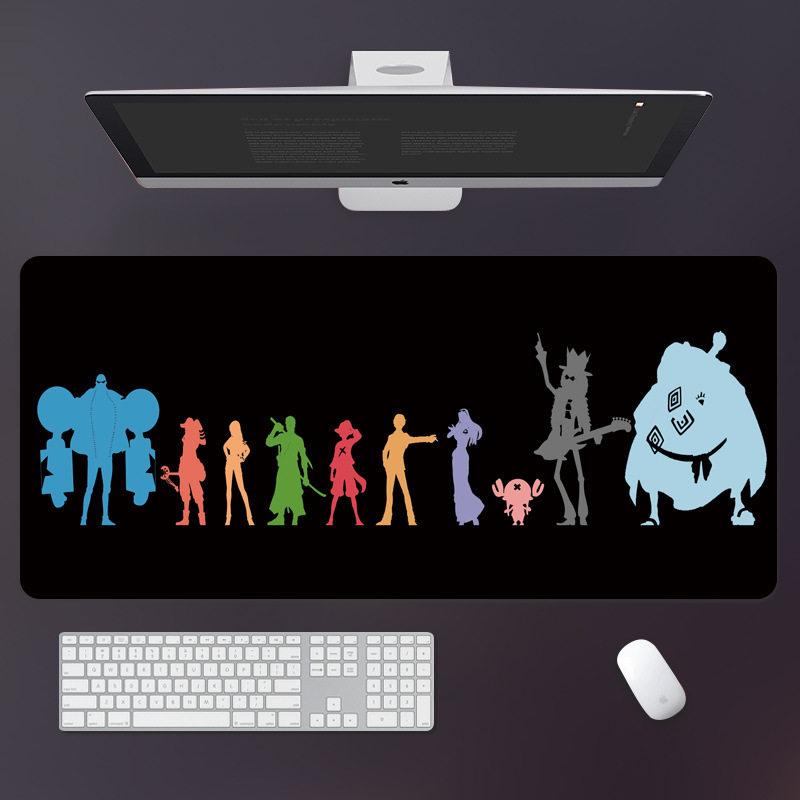 High Definition ONE PIECE Leather Mouse Pad Large Office Computer Desk Pad Non-slip Computer Keyboard Pad Animation Peripheral