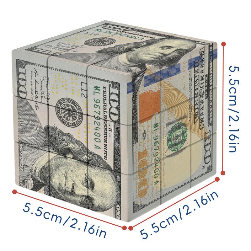 

Настраиваемый трехслойный магический куб ZNX с креативным дизайном 100 долларов США, 5,5 см