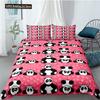 Panda Duvet Cover Set Cartoon Style Cute Kawaii Bear Drawing Comforter Cover For Kids Polyester Bedding Set King Queen Full Size