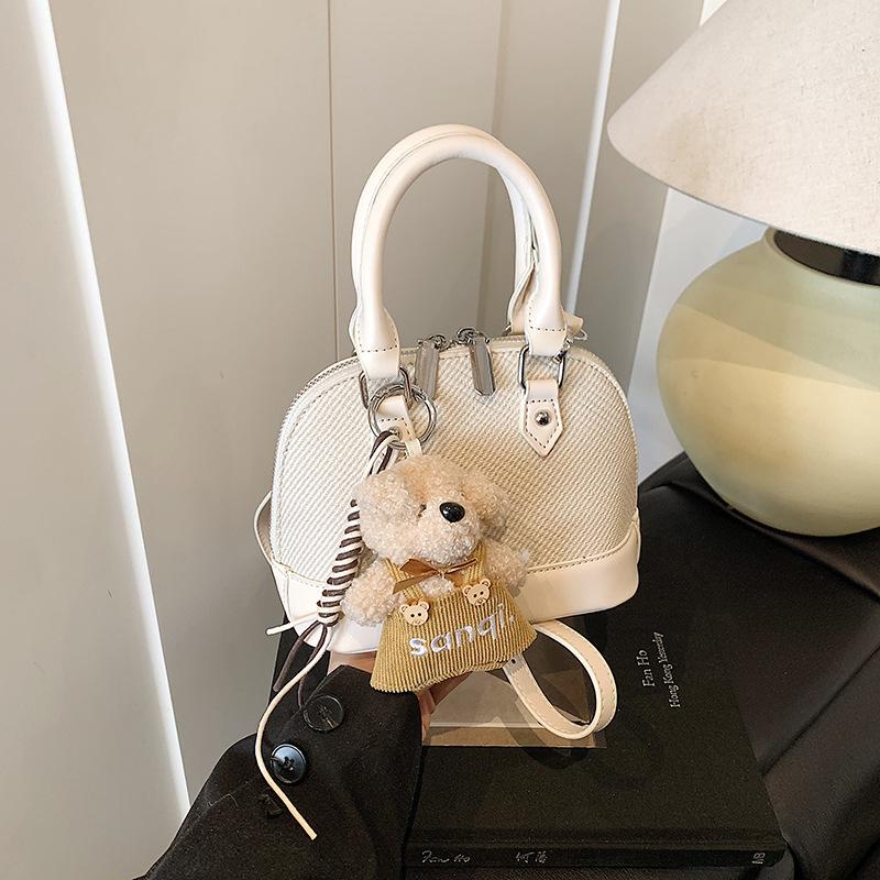 Retro Contrasting Shell Bag 2025 New Trendy Texture Versatile Handbag Casual Shoulder Bag Messenger Women's Bag