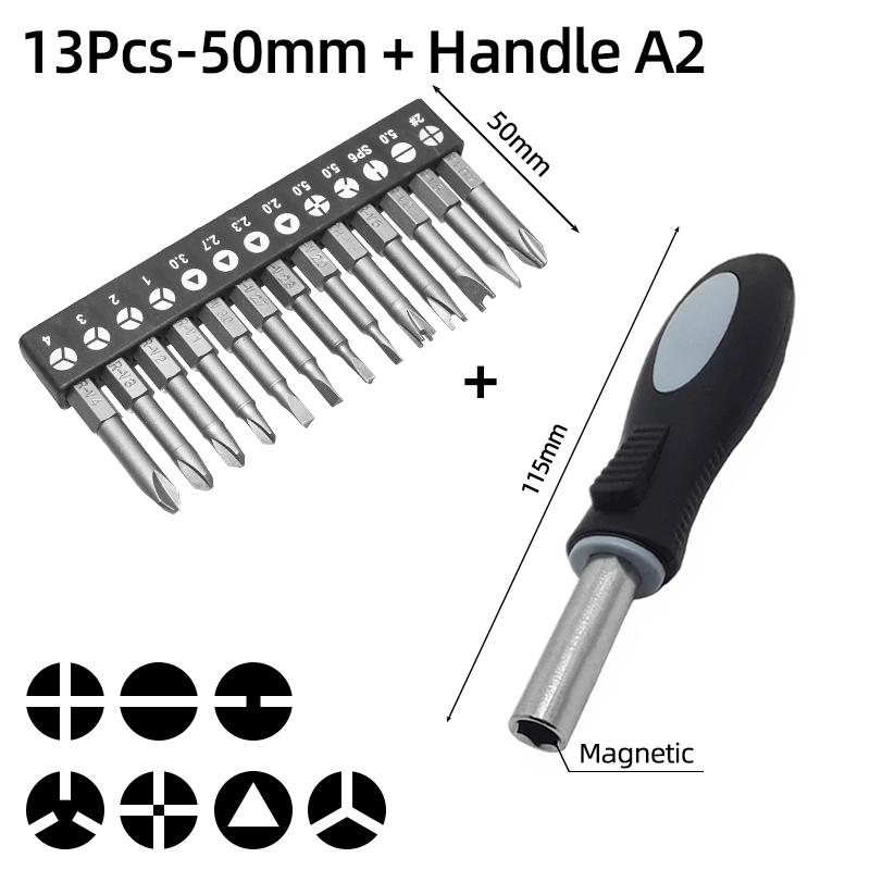 Speziell geformter Schraubendreher-Bitsatz, U-förmig, Y-förmig, Dreieck, Innenkreuz, drei Punkte, Schraubendreher, 1/4 Sechskant, magnetische Bit-Werkzeuge