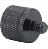 Adapter sleeve reduction 1/4" to M6 tripod aluminum black 20 mm