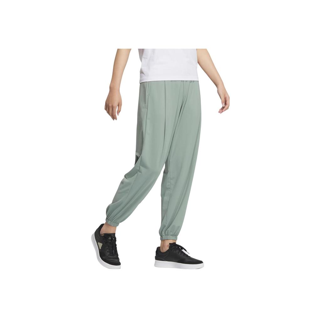 Adidas Gestrickte UPF-Hose Kühle Sensation Sonnenschutz UPF50+ Schnelltrocknend Konisch Zulaufend Lässige Hose Damenhose Silbergrau Grün JJ1340