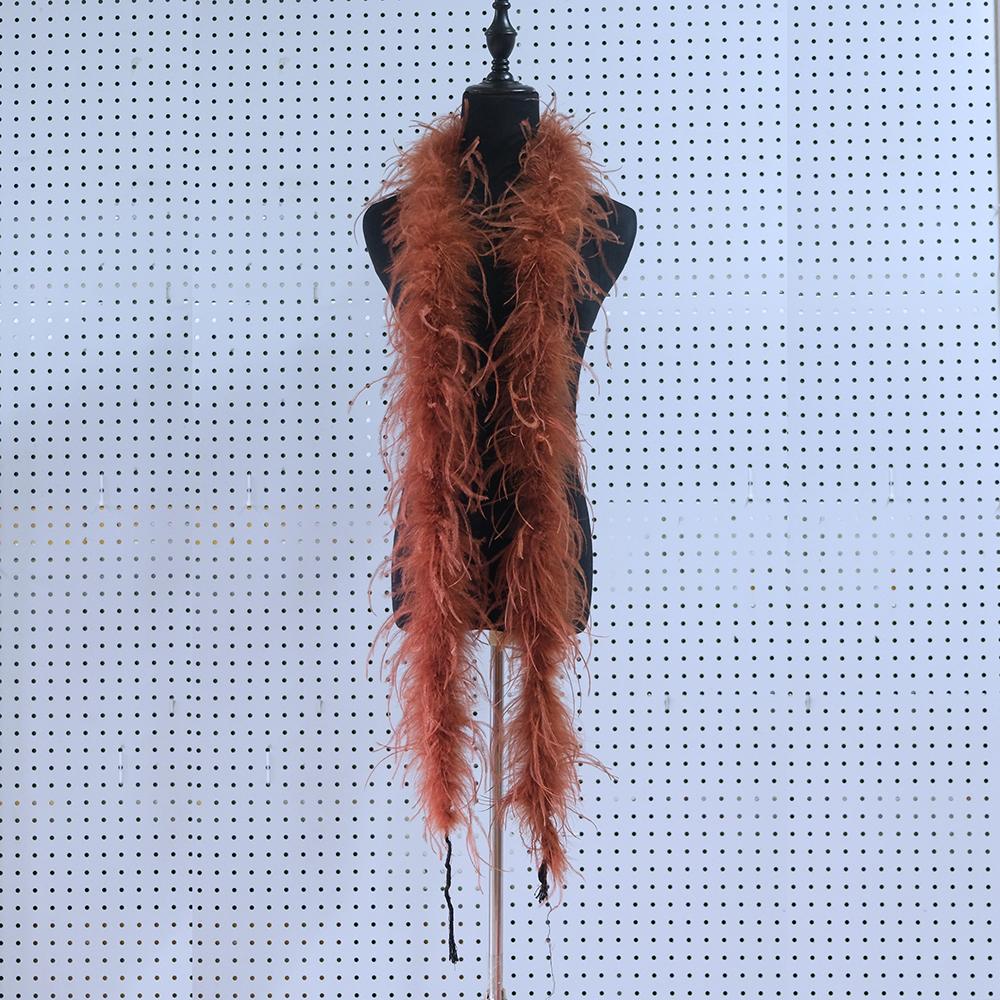 2 Metes Fluffy Ostrich Feather Boa Trim for Party Shawl Craft Ostrich Feathers Boa Wedding Dress Decoration Scarf 5/10/15/25ply