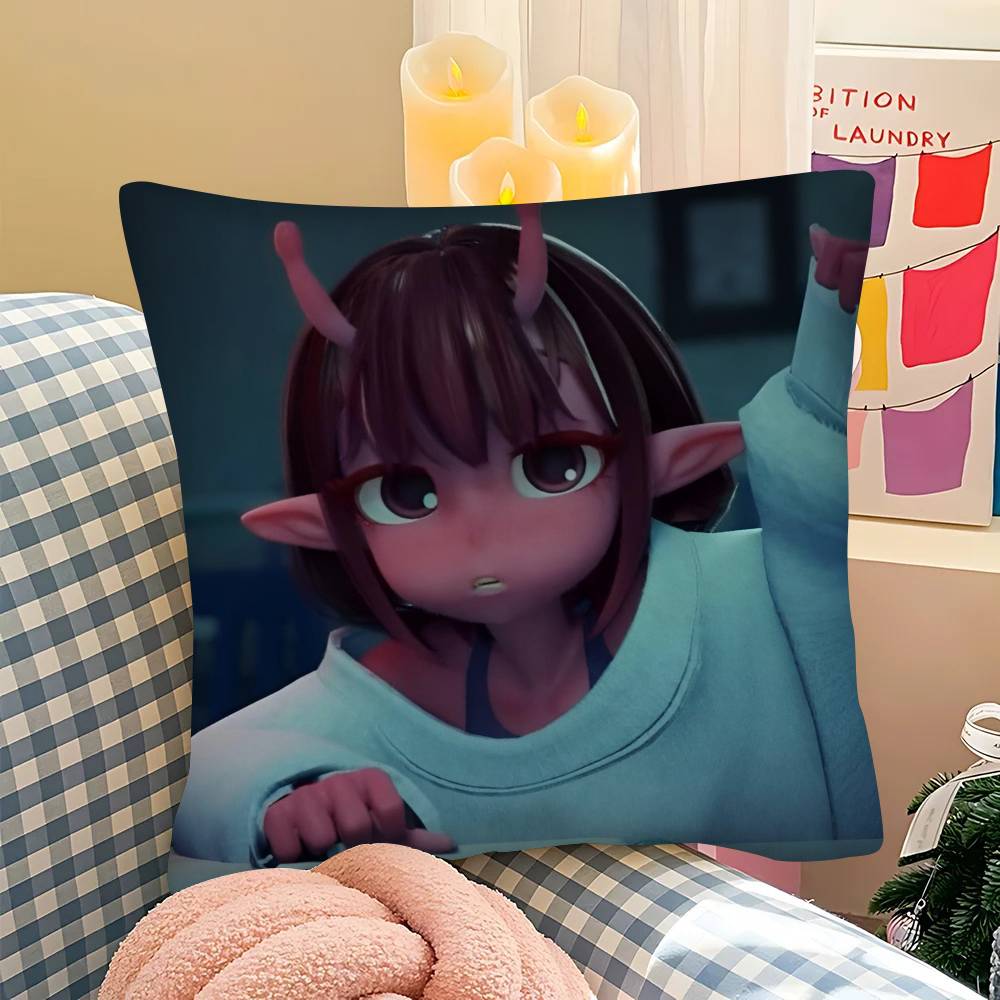pc MILKY SSUBWAY Anime Movie Pillow Case Fashion Square Pillowcase Bedroom Sofa Room Ins Decoration Leisure