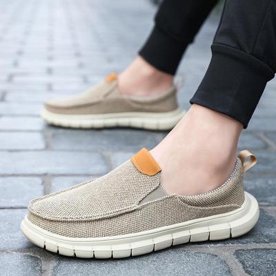 Men's Lightweight Slip-On Canvas Shoes - Wear-Resistant for Spring/Summer