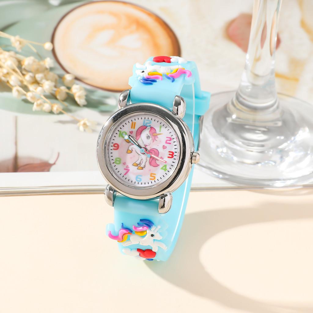 Wasserdichte Cartoon-Quarz-Kinderuhr mit PVC-Armband für Spiel und Schulgebrauch