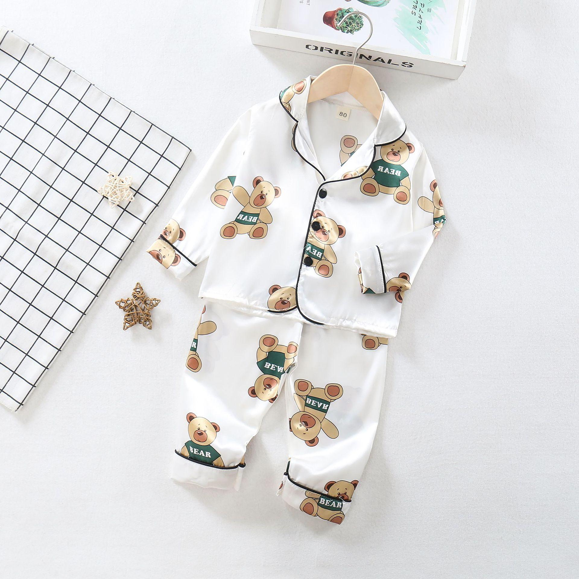 

Осенний комплект одежды для девочек, детская пижама, рубашка с длинными рукавами и штаны, комплект из двух предметов, детская одежда для сна, одежда для малышей, костюм для младенца 80cm