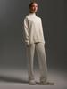Semi-turtleneck sweater set Europe, America 2025 autumn and winter new knitted jumper + trousers sweater set women
