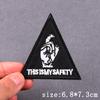 Skull Punk Patch Iron On Patches For Clothing Hip Hop Animal Embroidered Patches On Clothes Stripe Badge Embroidery Patch Decor