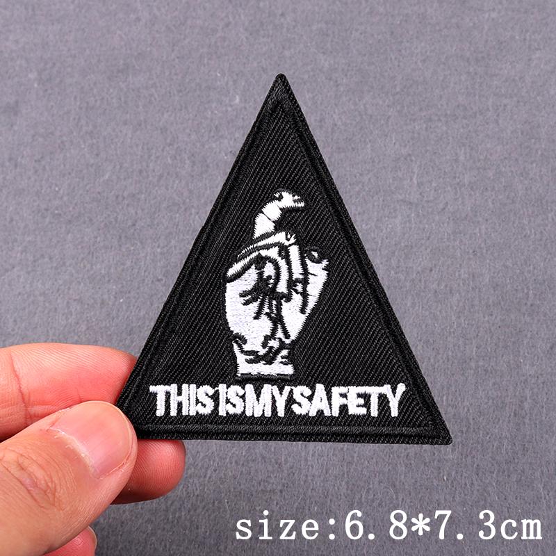 Skull Punk Patch Iron On Patches For Clothing Hip Hop Animal Embroidered Patches On Clothes Stripe Badge Embroidery Patch Decor