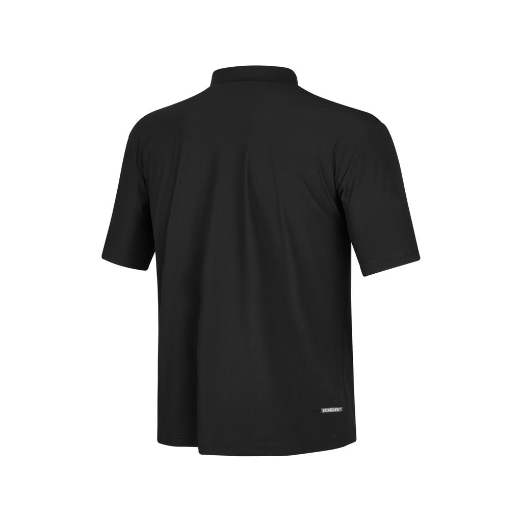 Skechers Solid Color Moisture Wicking Loose Fit Polo Shirt Men Tops Carbon-Black P224M049-0018
