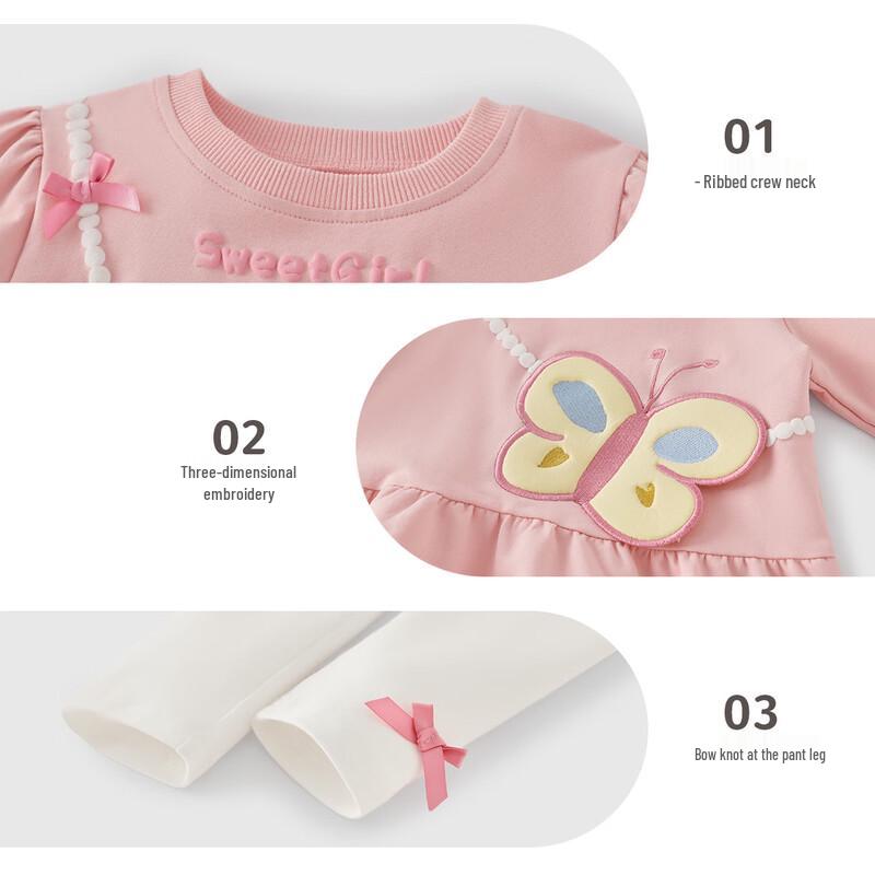 JELLYBABY Girls' Autumn Sweatshirt Outfit