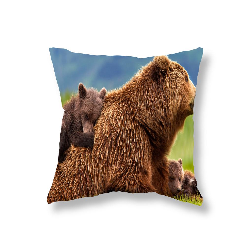 Cute Big Bear Pillowcase Animal Pillowcase Sofa Decoration Office Game Chair Cushion Cover Room Bedside Home Decoration