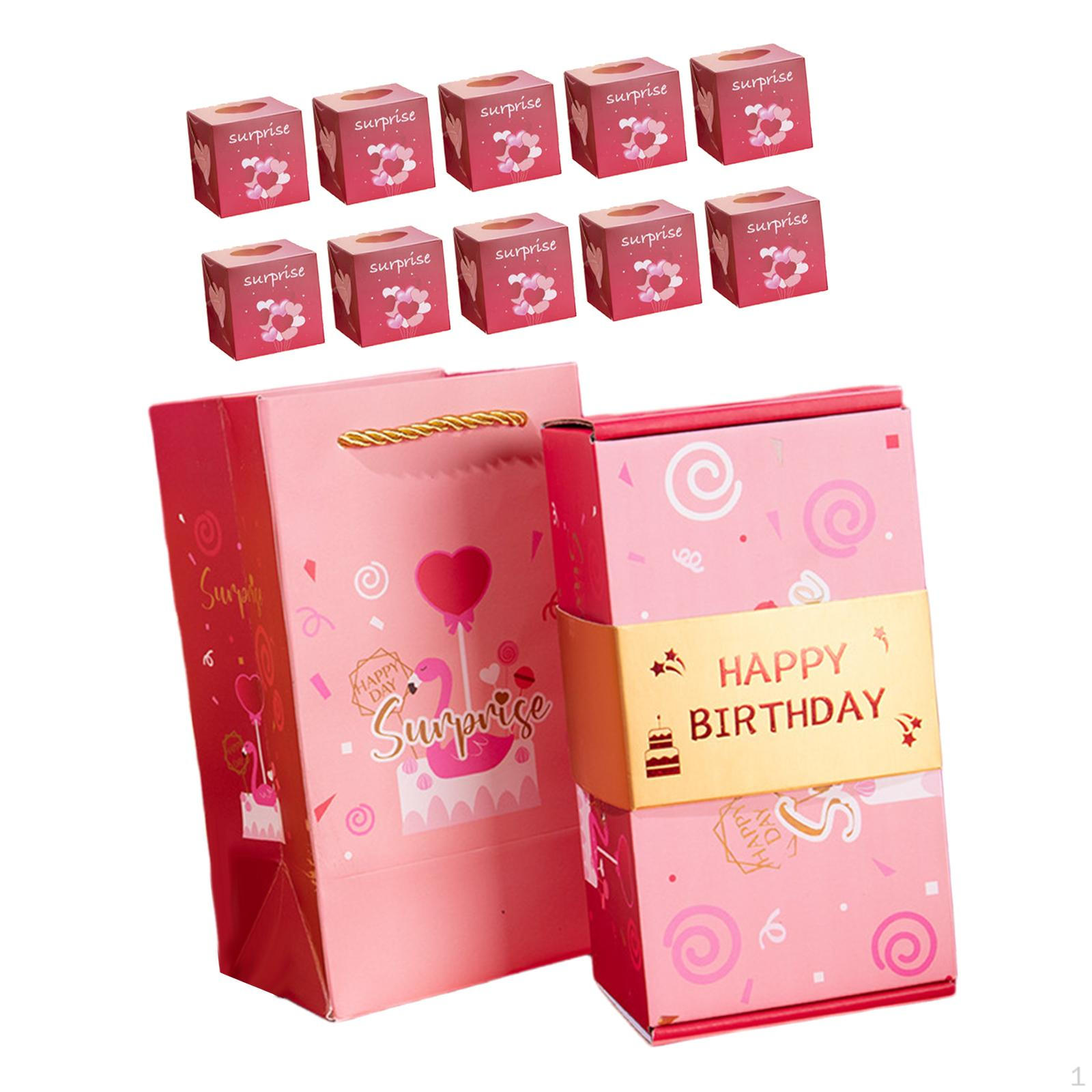 Elegant Gift Box for Special Occasions - Handcrafted and Versatile Pink happy birthdy