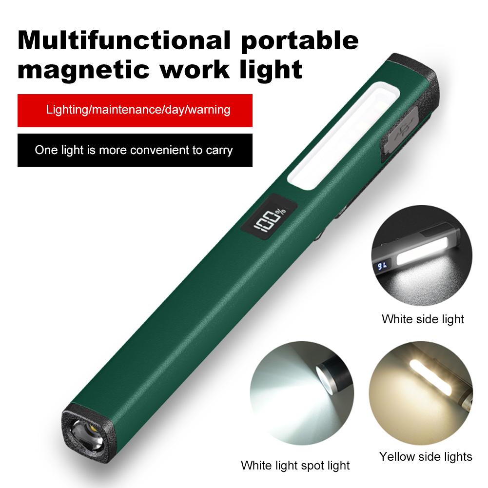 LED+COB Medical Handy Pen Light 500LM Medical Pen Pupil Lamp USB Rechargeable Mini Nursing Flashlight for Doctor Nurse Diagnosis
