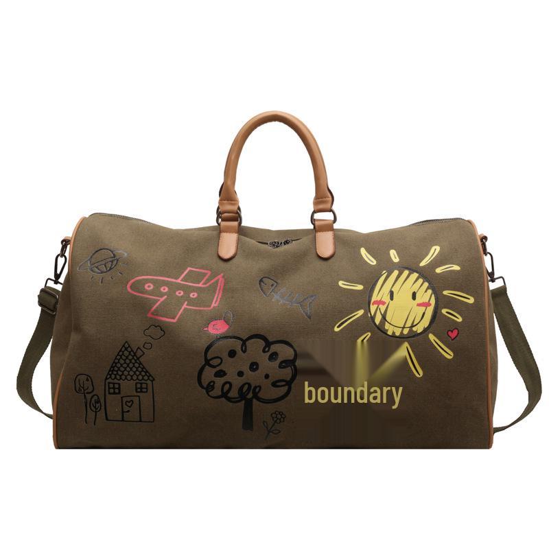 Custom Graffiti Duffle Bag: Wet/Dry Separation, Large Capacity for Gym, Travel, and Yoga