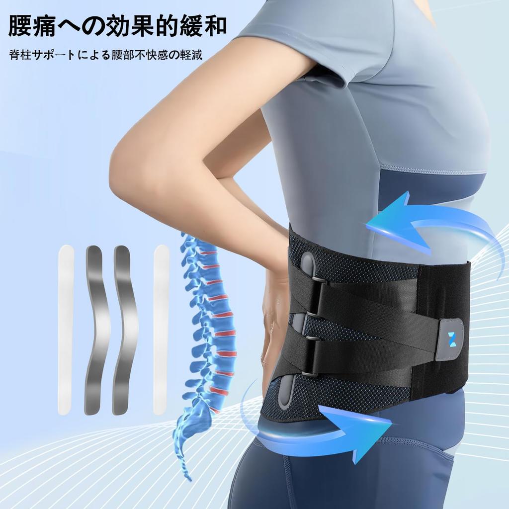 NEENCA Lumbar Support Belt for Back Pain Relief, Adjustable Belt, Innovative Ergonomic Design, with Lumbar Pad, Breathable Material (Unisex), Suitable